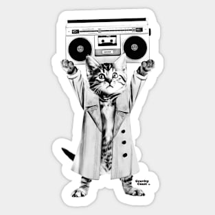 Say Anything shirt Cat holding boombox scene T Shirt Say Anything Movie Quotes 80s Cat Shirt Women Sticker